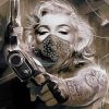 Monochrome Tattooed Marilyn Monroe Paint By Number