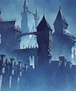 Mythical Castle Silhouette Paint By Number