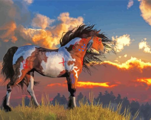 Native Alone Horse Paint By Number