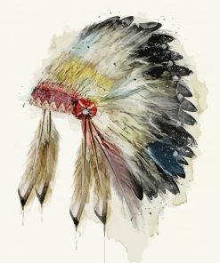 Native American Headdress Art Paint By Number