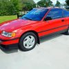 Red Honda CRX Car Paint By Number