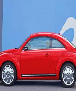 Red Volkswagen Bug Car Paint By Number