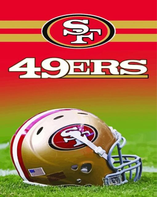 San Francisco 49ers Football Team Poster Paint By Number