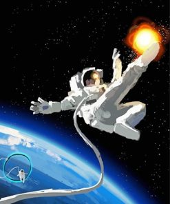 Sports In Space Illustration Paint By Number