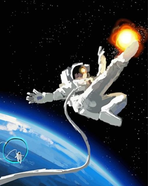 Sports In Space Illustration Paint By Number