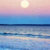 Sunset Moon Over Ocean Paint By Number