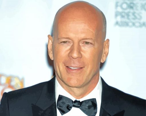 The Actor Bruce Willis Paint By Number