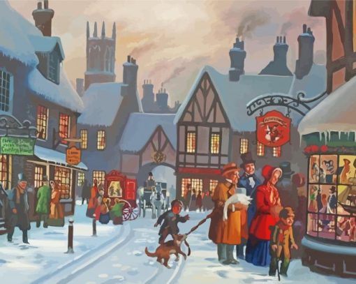 Vintage London Christmas Paint By Number