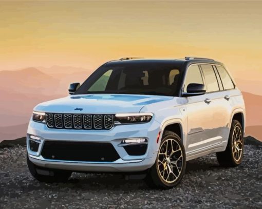 White Jeep Cherokee Paint By Number