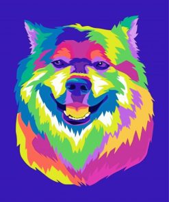 Wolf Pop Art Smiling Paint By Number