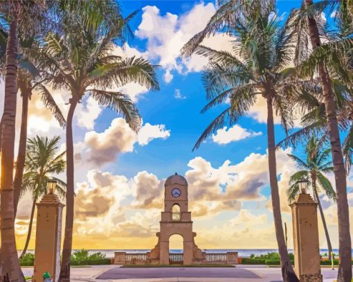 Worth Avenue Clock Tower Palm Beach Florida Paint By Number