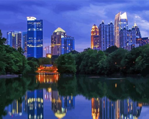 Atlanta Piedmont Park Paint By Number