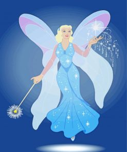 Blue Fairy Paint By Number