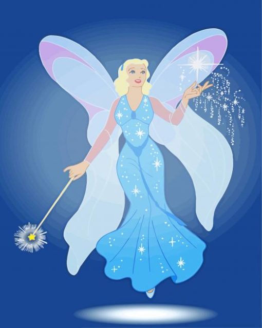 Blue Fairy Paint By Number