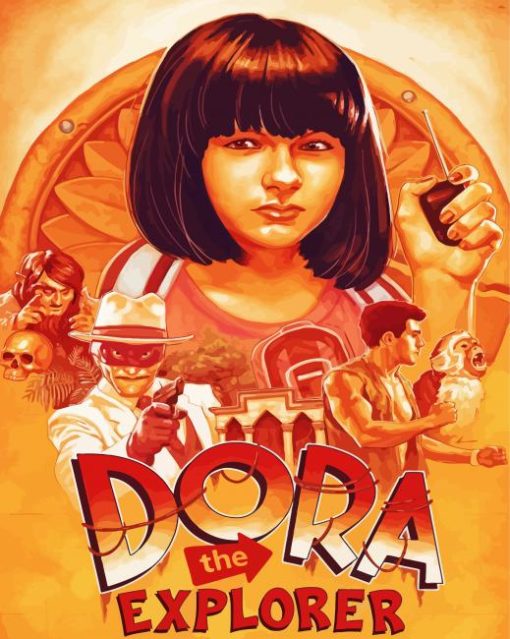 Dora The Explorer Animation Poster Paint By Number