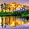 North Cascades Sunset Reflection Paint By Number