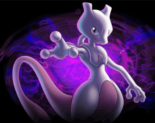 Pokemon Species Mewtwo Paint By Number