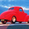 Red Vintage Willys Coupe Paint By Number