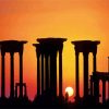 Syria Palmyra Silhouette Paint By Number