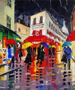 The Umbrellas Of Montmartre Paint By Number