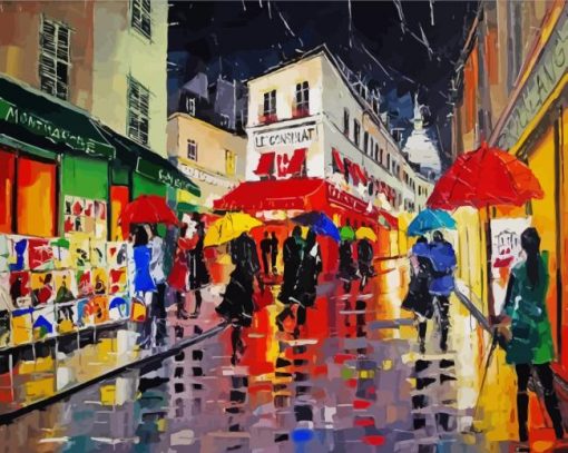 The Umbrellas Of Montmartre Paint By Number