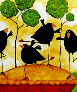 Whimsical Ravens Paint By Number