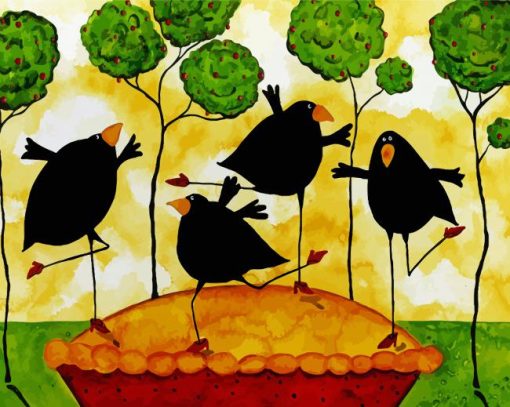 Whimsical Ravens Paint By Number