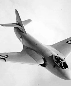 Black And White Hawker Hunter Paint By Number