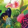 Black Cat In Garden Art Paint By Number