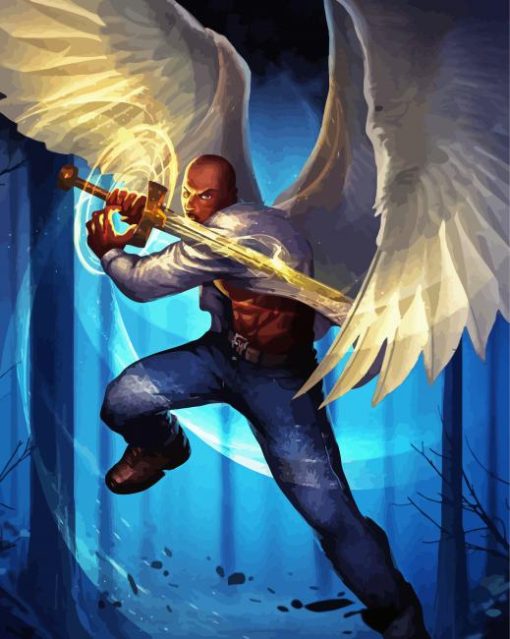 Black Male Angel Paint By Number