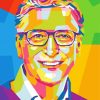 Colorful Bill Gates Pop Art Paint By Number