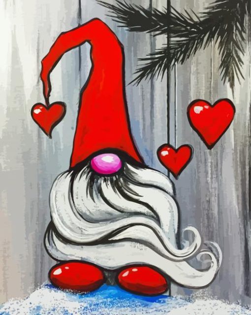 Lovely Gnomes Valentine Paint By Number