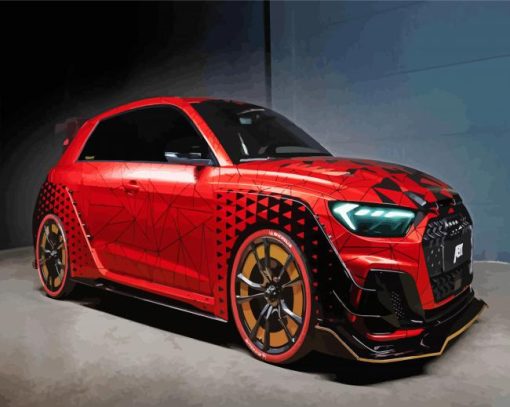 Red Audi A1 Car Paint By Number