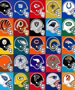 Teams NFL Helmets Paint By Number