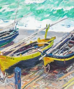 Three Fishing Boats Claude Monet Paint By Number