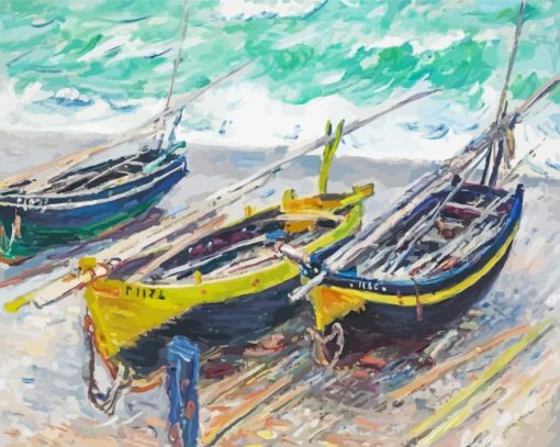 Three Fishing Boats Claude Monet Paint By Number