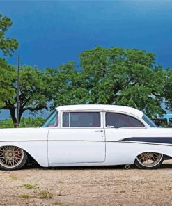 White 1957 Chevy Paint By Number