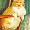 Yellow Fat Cat Art Paint By Number