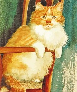 Yellow Fat Cat Art Paint By Number