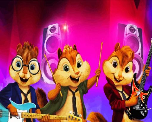 Alvin And The Chipmunks Band Paint By Numbers