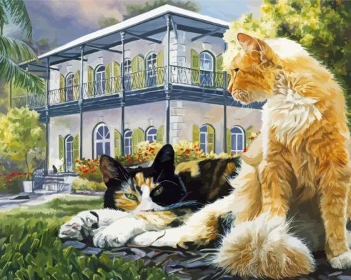 Cats In Hemingway House Paint By Numbers