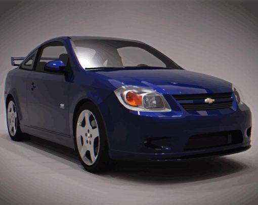 Dark Blue Chevrolet Cobalt Paint By Numbers