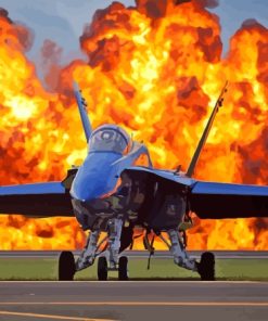 Fa 18 Hornet Fighter Aircraft Paint By Numbers