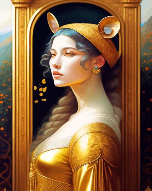 Golden Lady Paint By Numbers