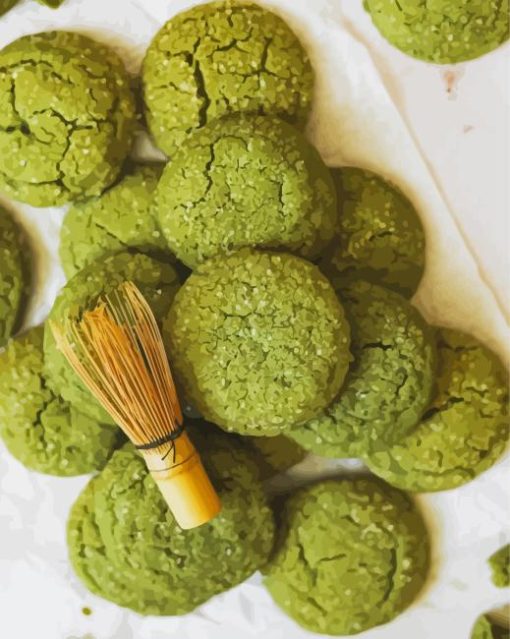 Matcha Cookies Paint By Numbers