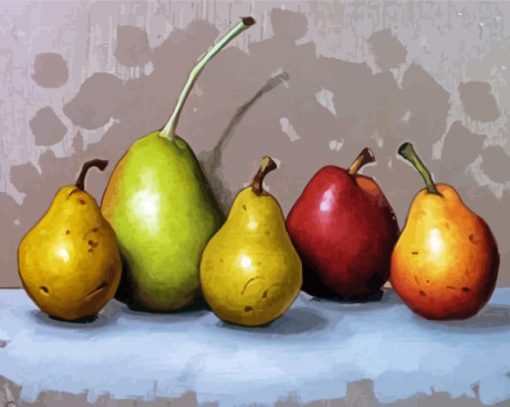 Pears In A Row Paint By Numbers