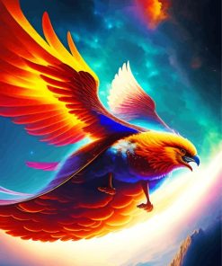 Phoenix Soaring In Space Paint By Numbers