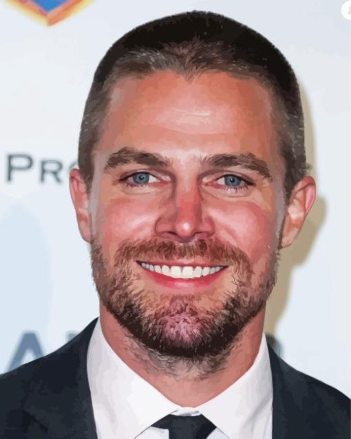 Stephen Amell Smiling Paint By Numbers