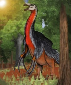 Therizinosaurus In Forest Paint By Numbers