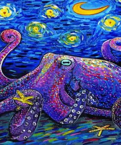 Abstract Octopus Art Paint By Numbers